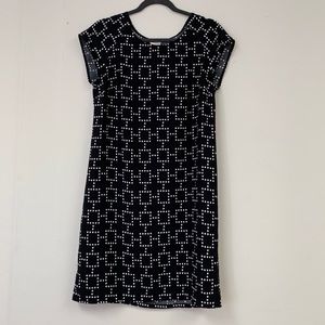 Merona Black & White Domino Pattern Shift Dress